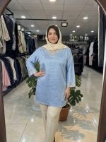 شومیز یقه هفت نگین دار