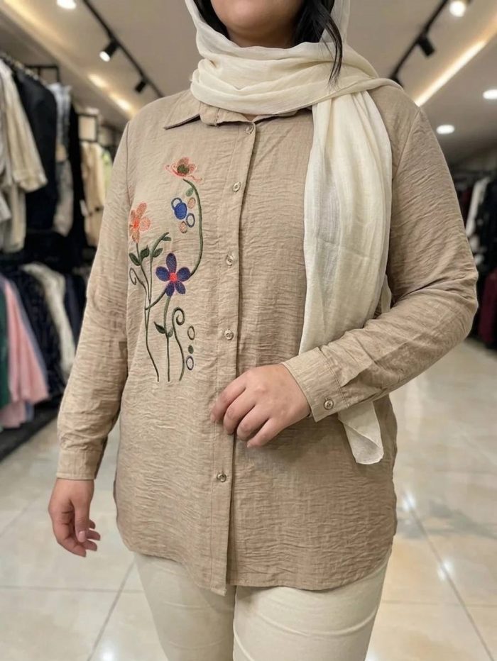 شومیز گل بنفشه - تصویر 6