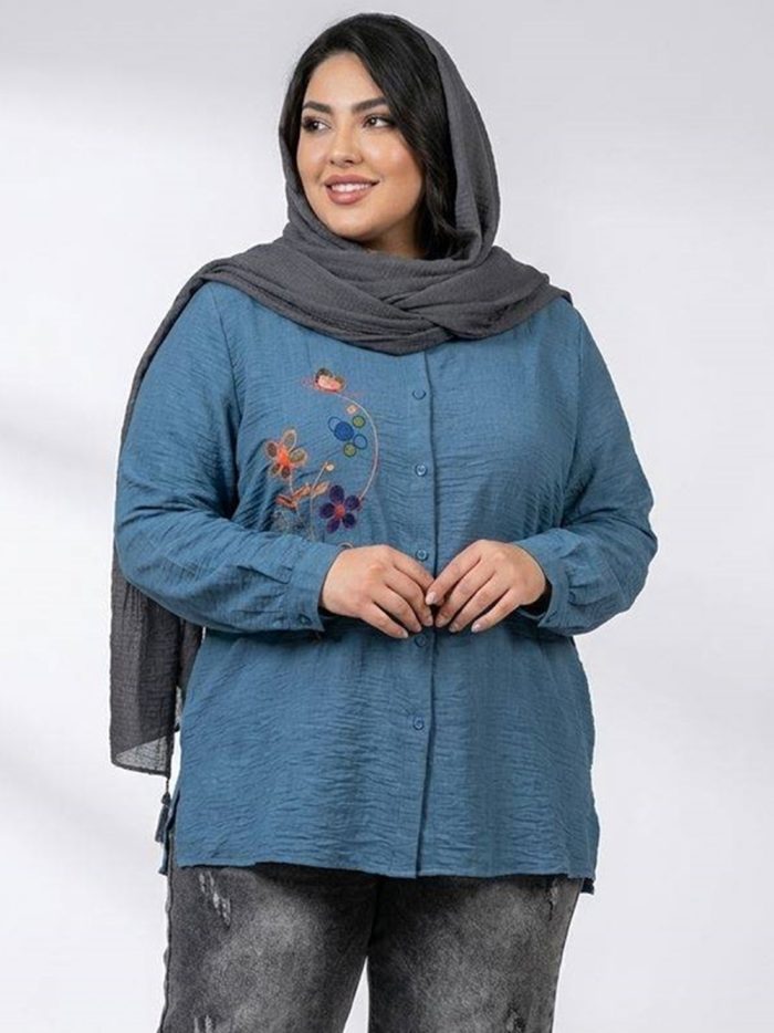 شومیز گل بنفشه - تصویر 3