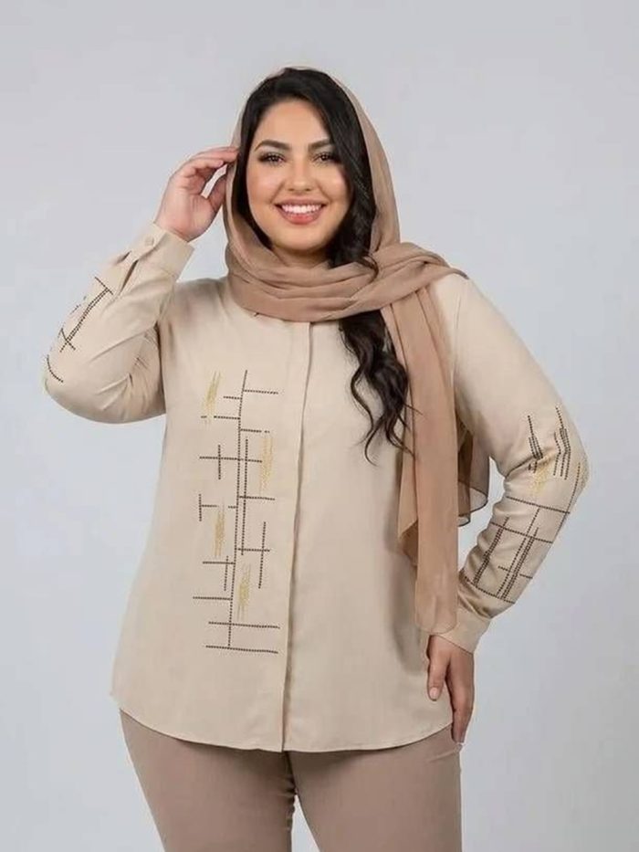 شومیز نگین دار نیلا - تصویر 9