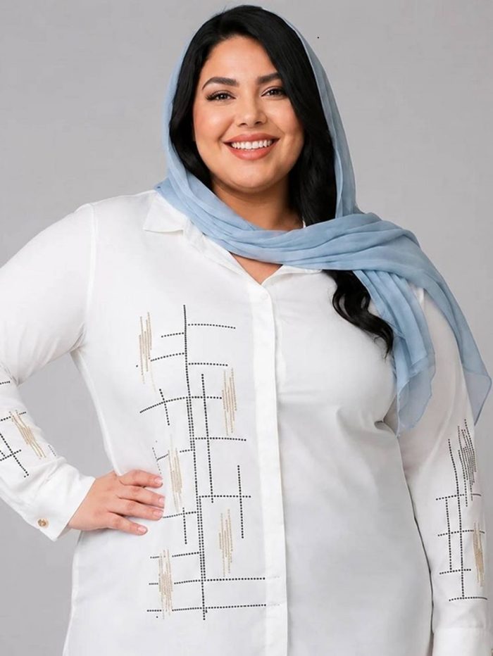 شومیز نگین دار نیلا - تصویر 2